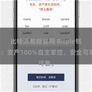 比特派教程官网 Bitpie钱包：资产100%自主掌控，安全可靠。