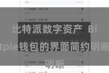 比特派数字资产  Bitpie钱包的界面简约明晰